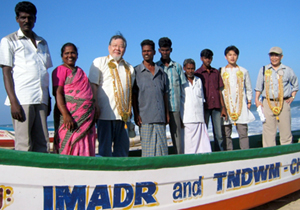 IMADR支援の小型漁船
